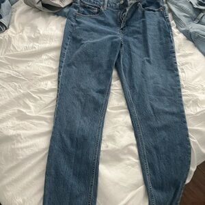 Abercrombie & Fitch Classic Straight-Leg Jeans in Medium Blue